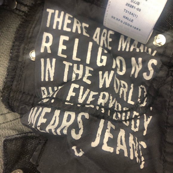 TRU RELIGION HALLE STUDDED SKINNY JEANS IN SIZE 25 - Picture 9 of 12